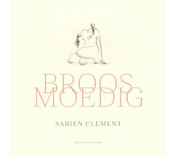 broosmoedig lijntekening van zittende vrouw